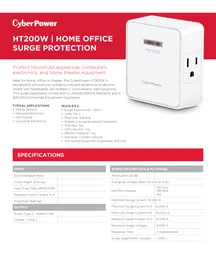Notice CyberPower HT200W Parafoudre électrique