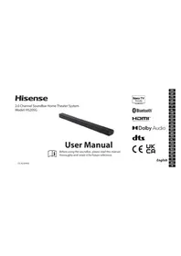 Notice HISENSE HS205G Soundbar