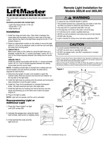 Notice LIFT-MASTER 380LMC Éclairage électrique