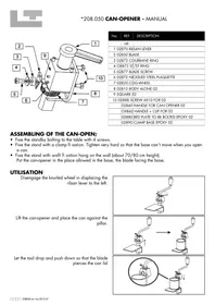 Notice Louis Tellier 208050 Ouvre-boîte