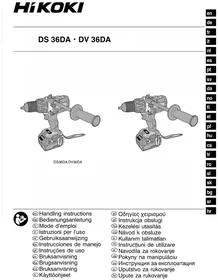 Notice HiKOKI DV36DAW2Z Schrauber