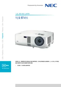 Notice NEC VT491 Projecteur