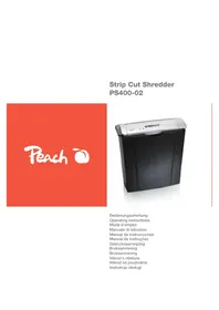Notice Peach PS40002 Destructeur de document