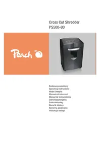 Notice Peach PS50080 Destructeur de document