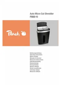 Notice Peach PS60010 Destructeur de document