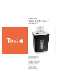 Notice Peach PS50005 Destructeur de document