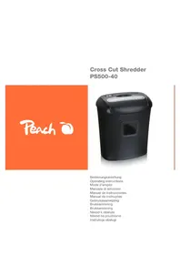 Notice Peach PS50040 Destructeur de document
