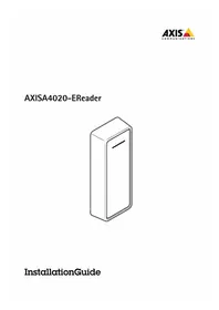 Notice AXIS A4020E Lecteur de mémoire