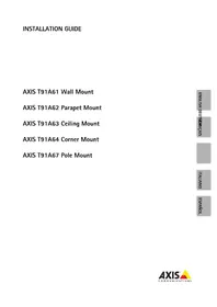 Notice AXIS T91A64 Soporte de fijación