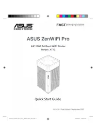 Notice ASUS ZENWIFI PRO XT12 Brezžični usmerjevalnik