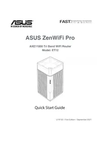Notice ASUS ZENWIFI PRO ET12 Brezžični usmerjevalnik