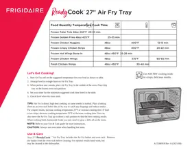 Notice FRIGIDAIRE AFT27FRIG Four à air chaud