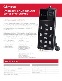Notice CyberPower HT1210TC Parafoudre électrique