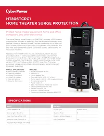 Notice CyberPower HT806TCRC1 Parafoudre électrique