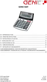 Notice Genie 560 T Calculadora