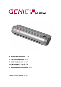 Notice Genie LA500 A3 Machine à laminer
