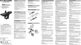 Notice Nitecore BR25 Lampe vélo