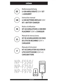 Notice Dörr NPF970 Batteries appareil photo