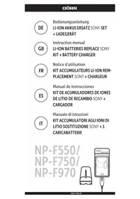 Notice Dörr NPF550 Batteries appareil photo