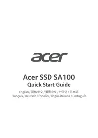 Notice ACER SA100 SSD