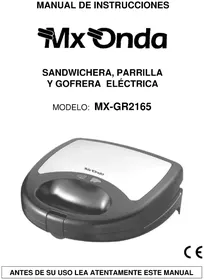 Notice Mx Onda MXGR2165 Croque-Monsieur-Klammer