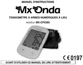 Notice Mx Onda MXCP2395 Tensiomètre
