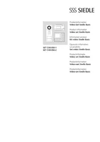 Notice Siedle SET CVB 8501 Citofono