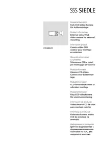 Notice Siedle CE 60001 Caméra de surveillance