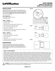 Notice LIFT-MASTER 2100 Charnières de portail