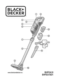 Notice BLACK & DECKER BHFEA18D1 Aspirateur à main