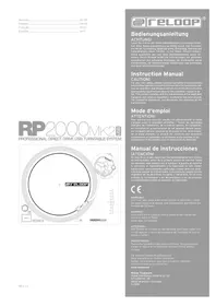 Notice Reloop RP2000 USB MK2 Platine_disque