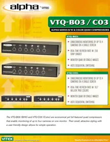Notice Vitek VTQC03R Matériel de surveillance vidéo