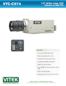 Notice Vitek VTCC574 Caméra de surveillance