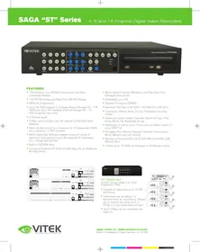 Notice Vitek VTST420 Enregistreur vidéo numérique