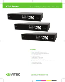 Notice Vitek VTE4 Magnétoscope