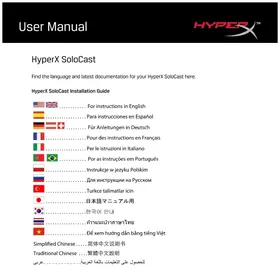 Notice HYPERX SOLOCAST Microphone