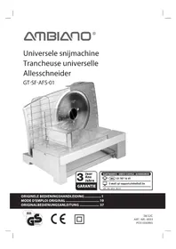 Notice Ambiano GTSFAFS01 Trancheuse