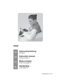 Notice VitalMaxx 03038 Couverture/coussin chauffant