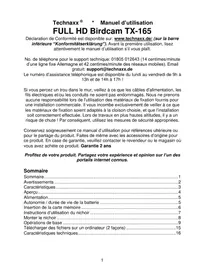 Notice TECHNAXX TX165 Caméra de surveillance