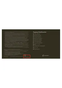 Notice SEGWAY KICKSCOOTER P100SE Trottinette électrique