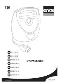 Notice GYS GYSPACK OBD Инструмент для диагностики автомобиля