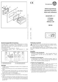 Notice IFM E89150 Afficheur numérique