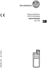 Notice IFM AC1154 Unité d'adressage industrielle