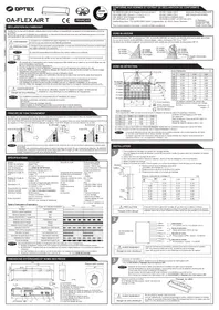 Notice OPTEX OAFLEX AIR T Capteur de porte/fenêtre