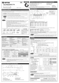 Notice OPTEX OAPRESENCE TN Capteur de porte/fenêtre