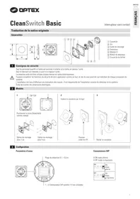 Notice OPTEX CLEANSWITCH LED Capteur de porte/fenêtre