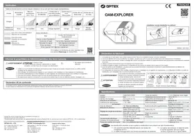 Notice OPTEX OAMEXPLORER Capteur de porte/fenêtre