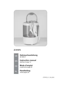 Notice EasyMaxx Z 07475 Waschmaschine