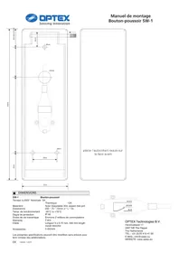 Notice OPTEX SW2 Capteur de porte/fenêtre