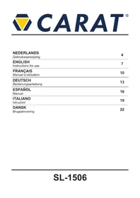 Notice CARAT SL1506X Fraiseuse